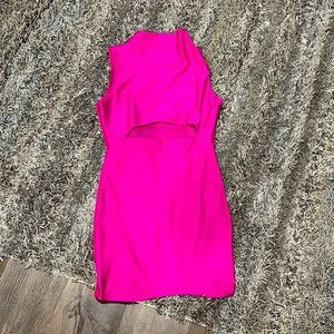 Fashion Nova Fuchsia Cutout Mini Dress